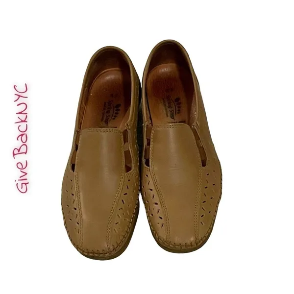 Spring Step Leather Loafer Wedges Size 6.5 - Image 2