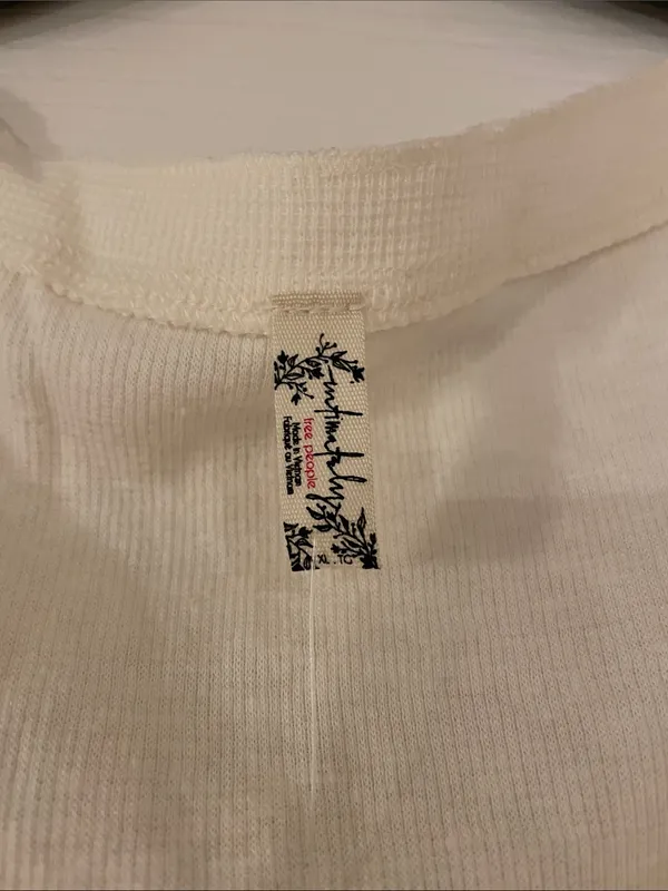 Free People Long Sleeve Henley Bodysuit - Cream - Image 2
