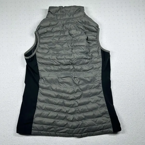 Columbia Women’s Quilted Puffer Vest Gray Black Full Zip Lightweight Size L - Image 5