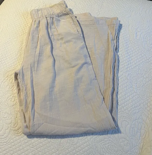 Linen Pants Tan - Image 3