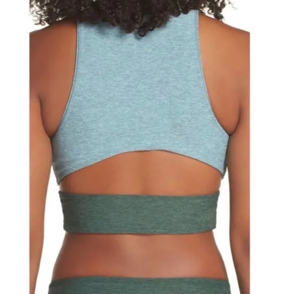 Outdoor Voices Women Blue Tri Tone Slash Back Sports Bra XS v6x - Image 3
