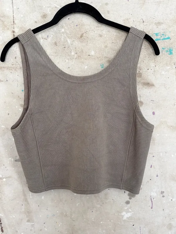 Lululemon Ribbed Softstreme Cropped Tank Top, Nomad - Image 3
