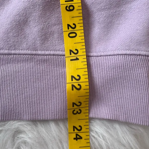Aritzia TNA Cozy Fleece Perfect Crew Sweatshirt in Lilac XXS - Image 9