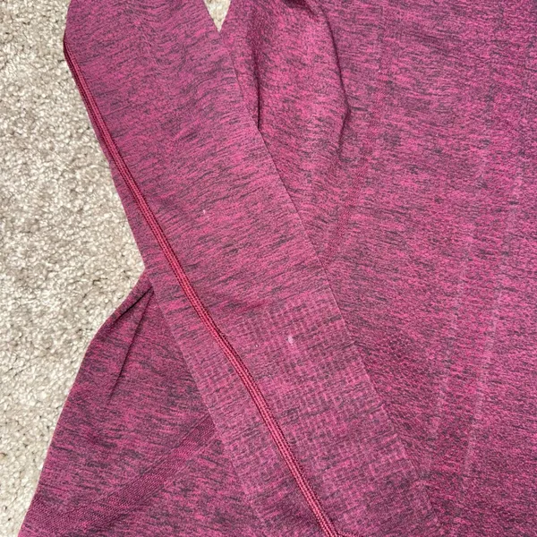 Lululemon Swiftly Tech Long Sleeve Women 4 Burgundy Good Thumbholes Heathered - Image 3