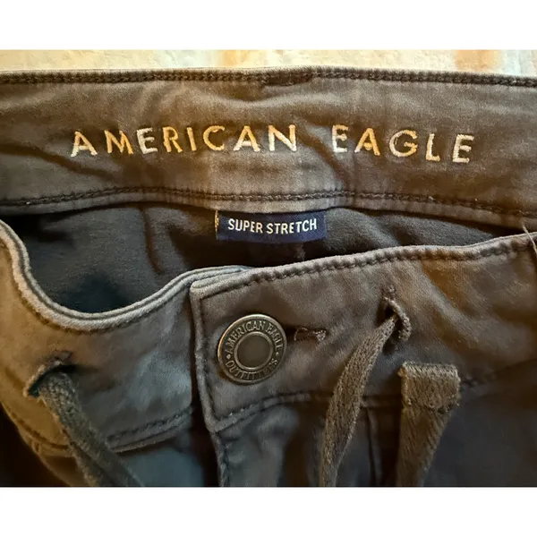 American Eagle Pants Womens Size 8 Gray Cargo Jogger Stretch Utility Ankle - Image 4