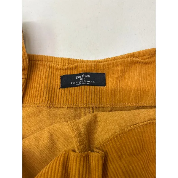 Bershka from Urban Outfitters Women's Corduroy Play Dress Jumper Mustard Size S - Image 5