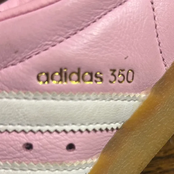 Adidas 350 Pink Leather Sneakers Women's Size 6 Gum Sole Classic Retro Vtg Style - Image 6