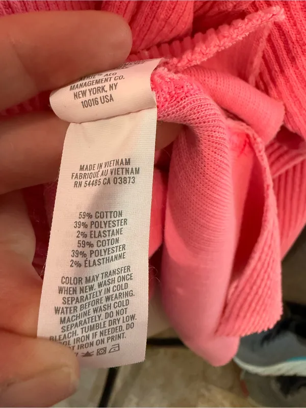 aerie Relaxed V-Neck Waffle Knit Sweater - Coral Pink - Image 2