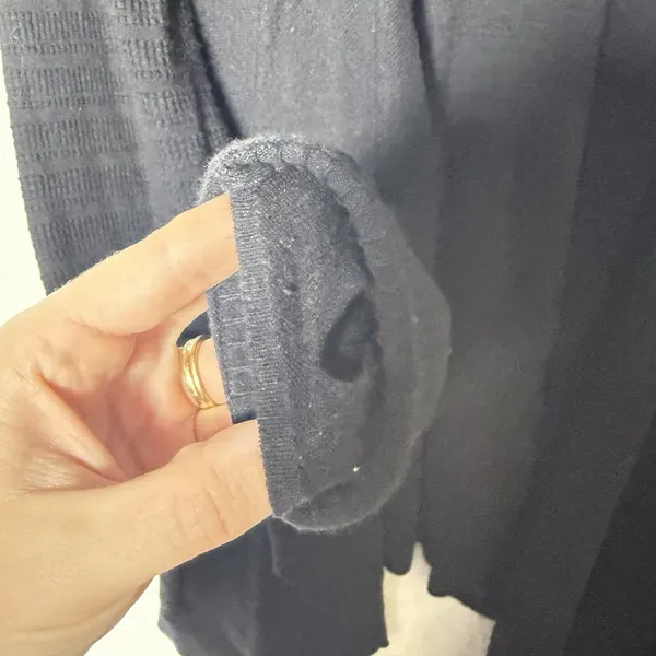 Lululemon Cardigan Black Find Your Calm Wrap Sweater Silk Blend Womens 6-8 - Image 8