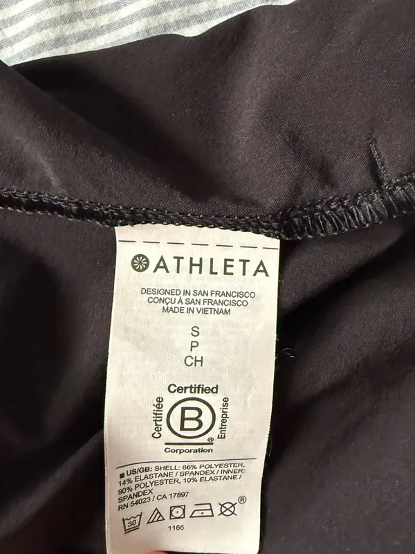 Athleta Black Women's Athletic Shorts with High Elastic Waist, size S - Image 3