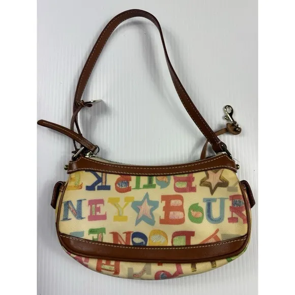 Dooney & Bourke Coated Rainbow‎ Doodle Graffiti Handbag Purse - Image 4