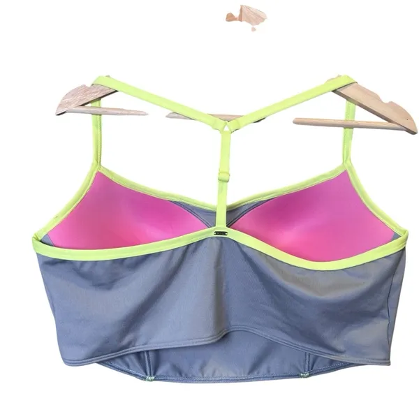Victoria’s Secret Ultimate Push up Corset Gray Yellow Sports Bra New Size Medium - Image 8