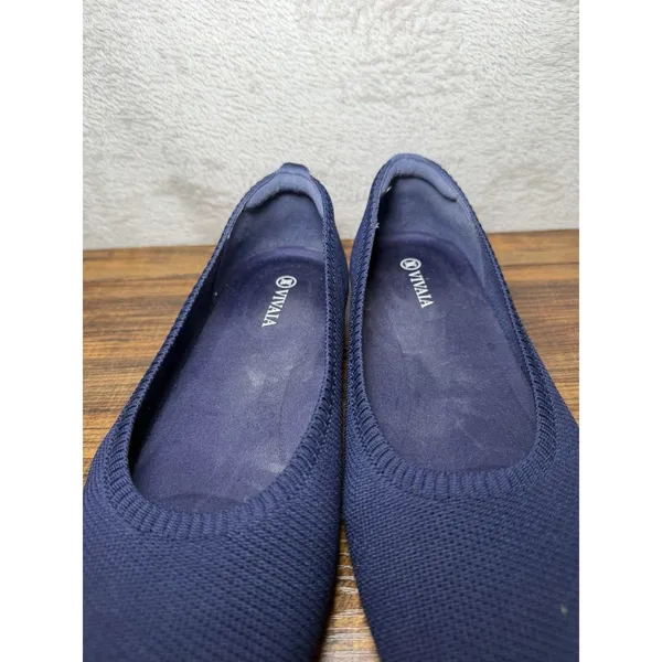 VIVAIA Round-Toe Navy Blue Ballet Flats Cushioned Insole Women's 9.5 EU 40.5 - Image 5