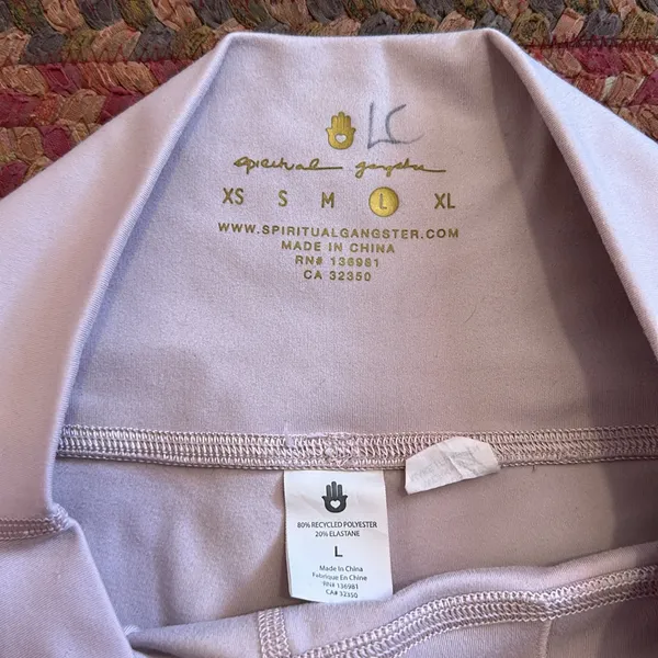 Spiritual Gangster Light Pink Stretch Bike Shorts - Image 2