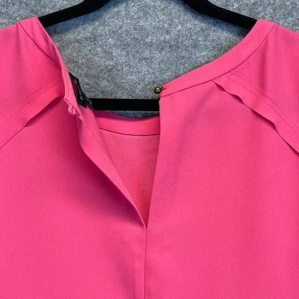 BANANA REPUBLIC‎ Dress Size 10 Pink Flounce Shift Dressy Cocktail Party Summer - Image 12