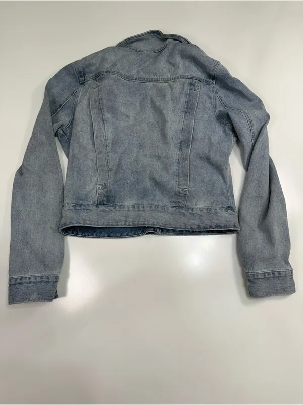 Free People Faded Light Blue Denim Jacket - Image 10