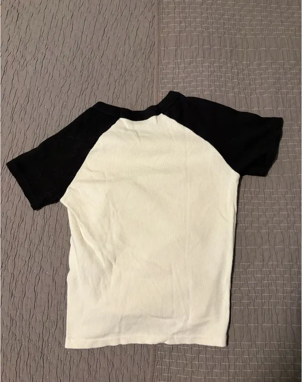 Brandy Melville/John Galt Cowboys 33 black and white Baby Tee, Gentley Worn - Image 2