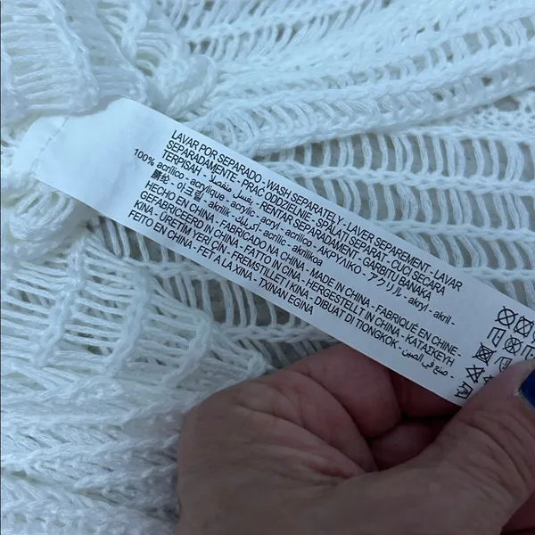 Zara White Crochet Cover Up Maxi Dress - Image 9