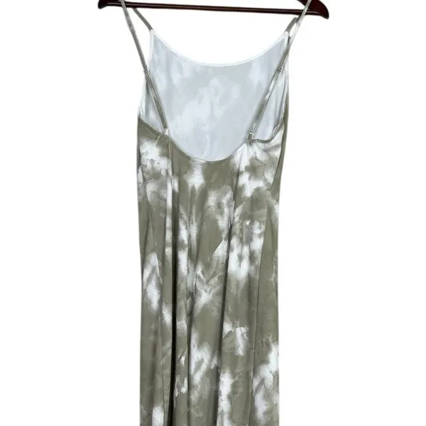 Thakoon Sleeveless Tie Dye Maxi Slip Dress Open Back Scoop Neck 0 Sage Green - Image 7