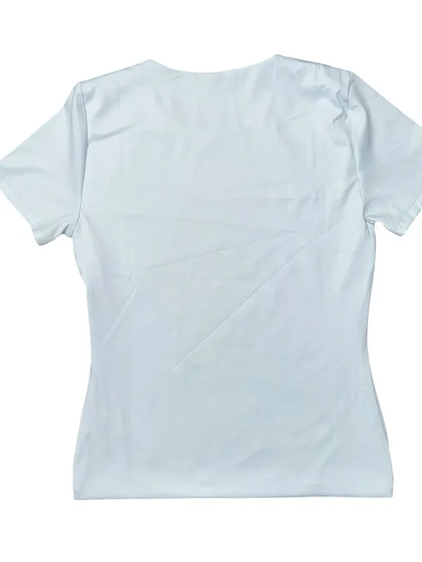 SPANX NWT Size S Light Sky Blue Smoothing Jersey Short Sleeve Crewneck T-Shirt - Image 5