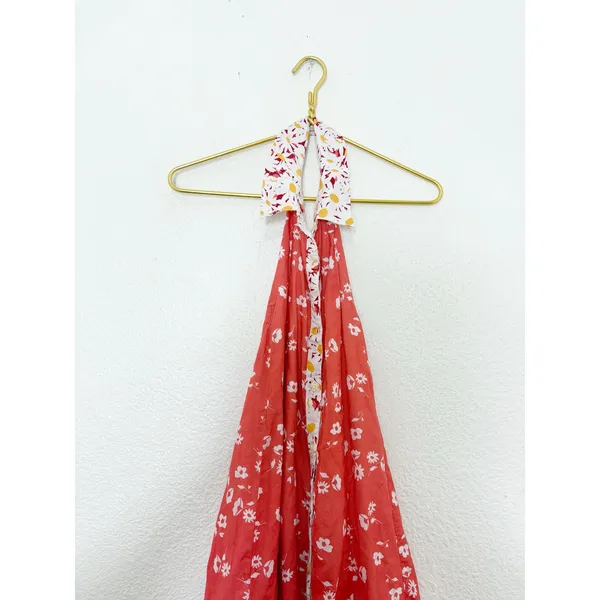 Anthropologie Maeve Halter Open-Back Godet Midi Shirt Dress Mixed Floral Boho - Image 5