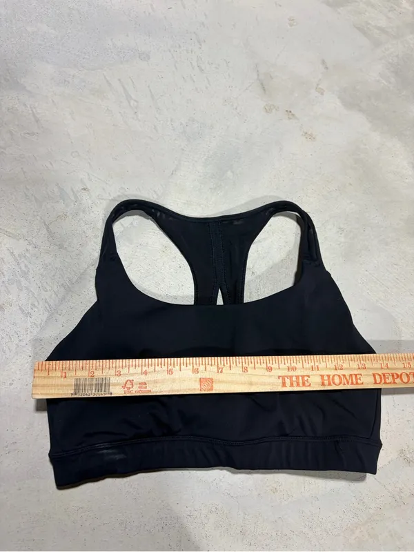 Athleta Black Racerback Sports Bra medium - Image 3