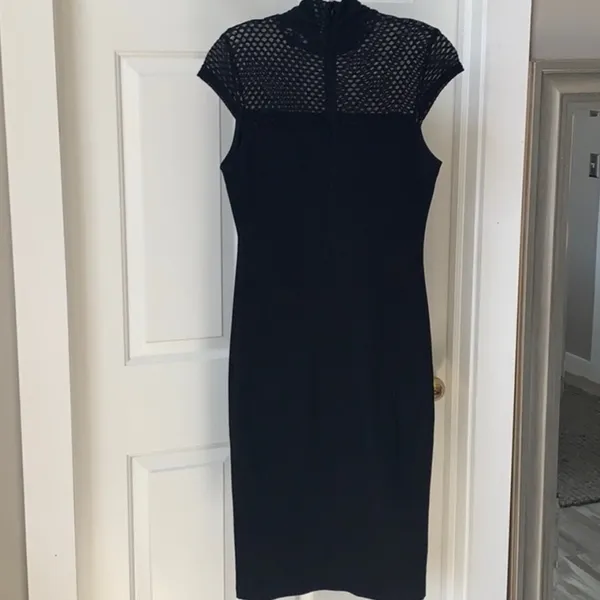 Lulus Detail Therapy Black Bodycon Midi Dress size small - Image 6