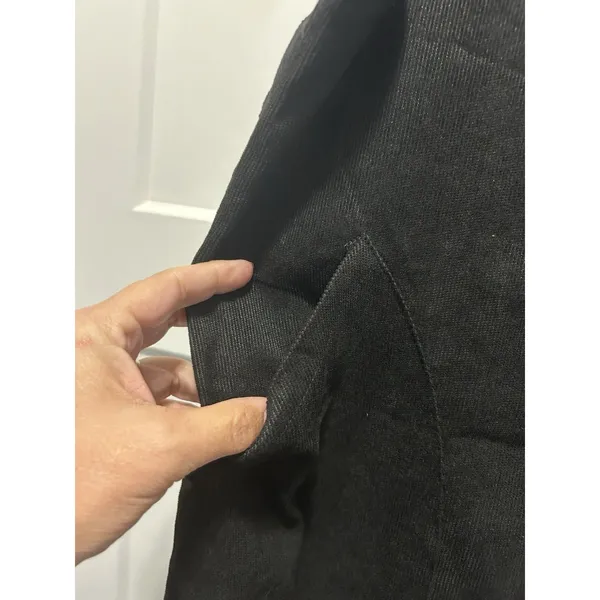 Overall Dress Pocket Black Corduroy Size 2X Front And Back Pockets Midi Teacher - Image 3