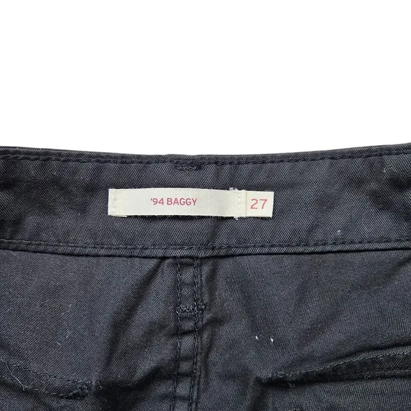 Levis 94 Baggy Cargo Pants Womens 27 Black Wide Leg Skater Paratrooper - Image 4
