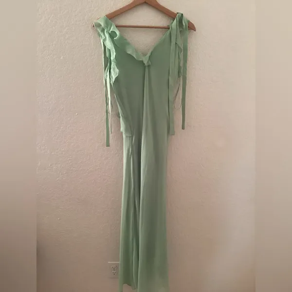 Christian Lacroix Green Matcha Spring Summer Midi Dress - Image 2