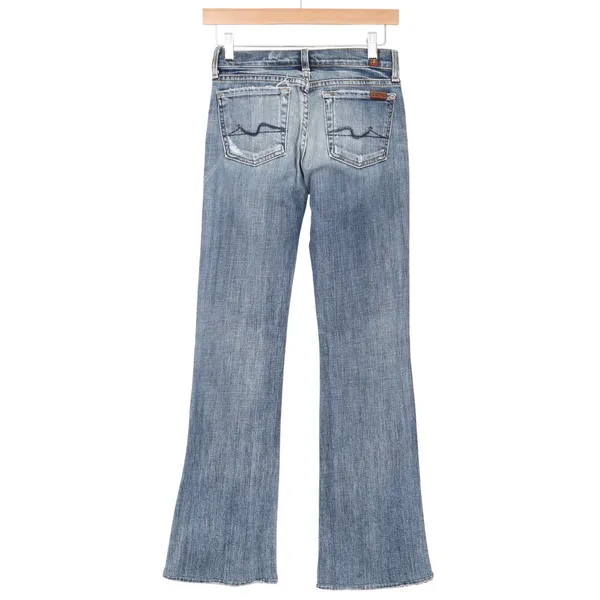 7 For All Mankind Jeans Women's 24 Bootcut Blue Distressed Excellent - Image 6