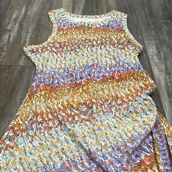 ANTHROPOLOGIE Daily Practice Purple Motiff Treasure Dress size small - Image 13