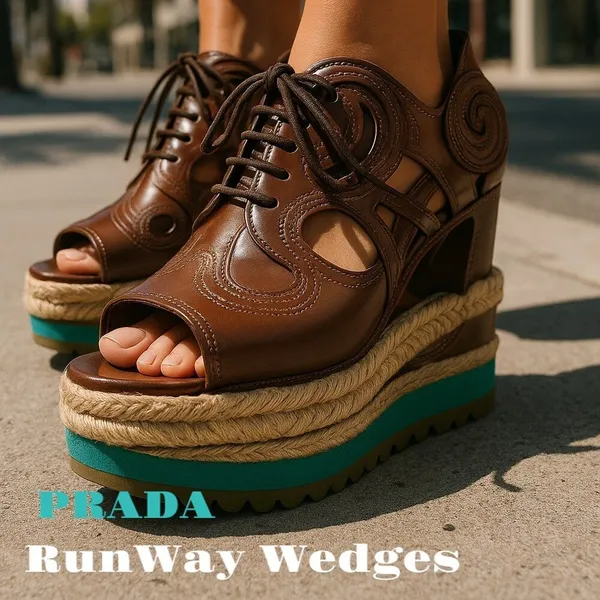 PRADA - 2011 Runway Wedges - NEW - Image 3