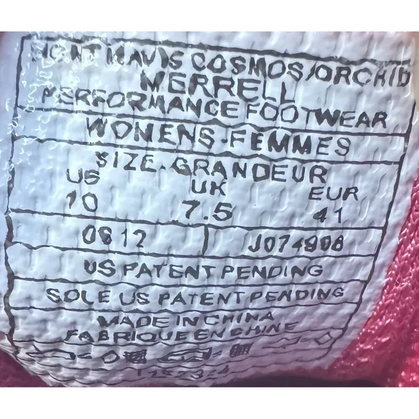 Merrell Shoes Womens Size 10 Beige Pink Mesh Trail Running‎ Sneakers J074908 - Image 4