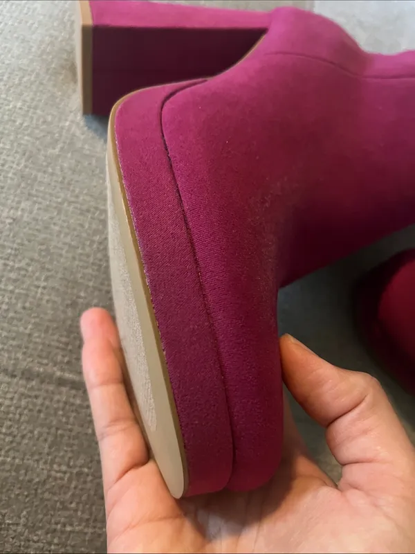 Shoe Dazzle fuchsia Suede Ankle Booties - Image 5