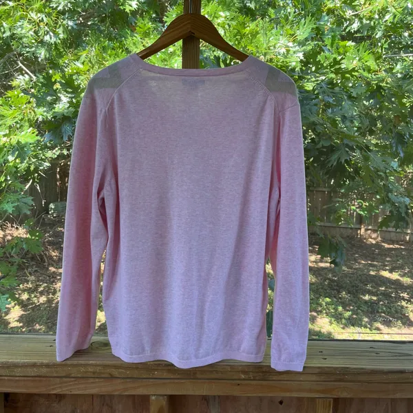 Tommy Hilfiger Pink & Tan Argyle Sweater 100% Cotton Size XXL - Image 2