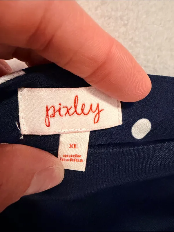 Pixley Navy Blue Polka Dot Skirt - Image 3