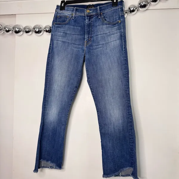 Mother insider crop step fray not rough enough jeans - Image 4