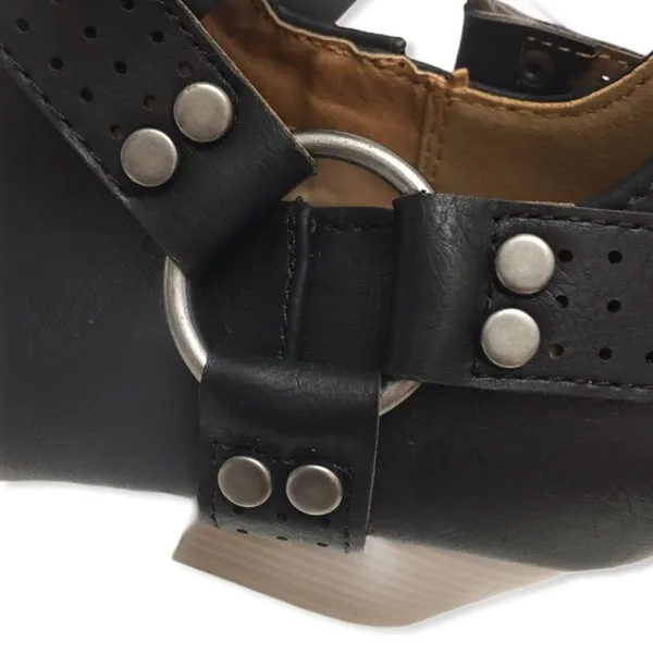Qupid Black Pointed Toe Cut-out Ankle Booties - Image 8