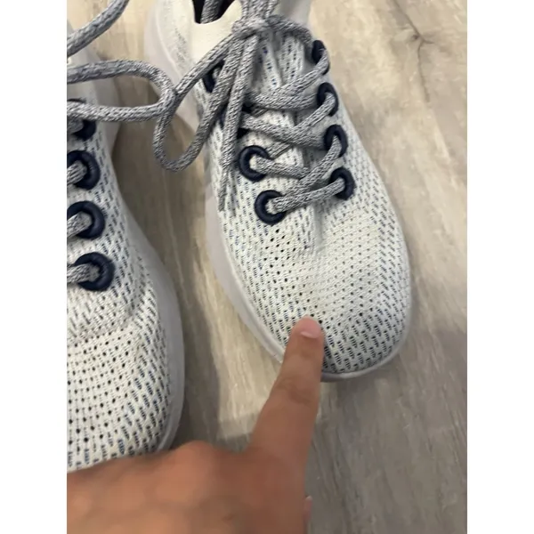 ALLBIRDS Tree Dasher Running Shoes White/Blue Women's 9‎ - Image 5