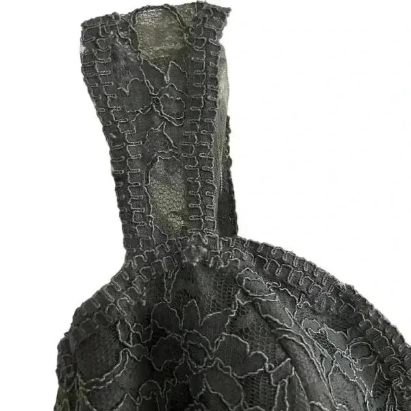 Mori‎ Lee Dark Gray Lace Evening Gown Size 10 Sleeveless V-Neck Short Dress - Image 10