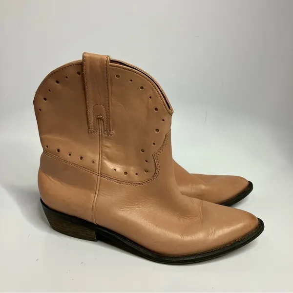 Lucky‎ Brand Chantelx pink leather ankle cowgirl boots size 8 - Image 2