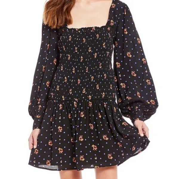 NWT Free People Two Faces Mini Dress Black SZ-S - Image 4