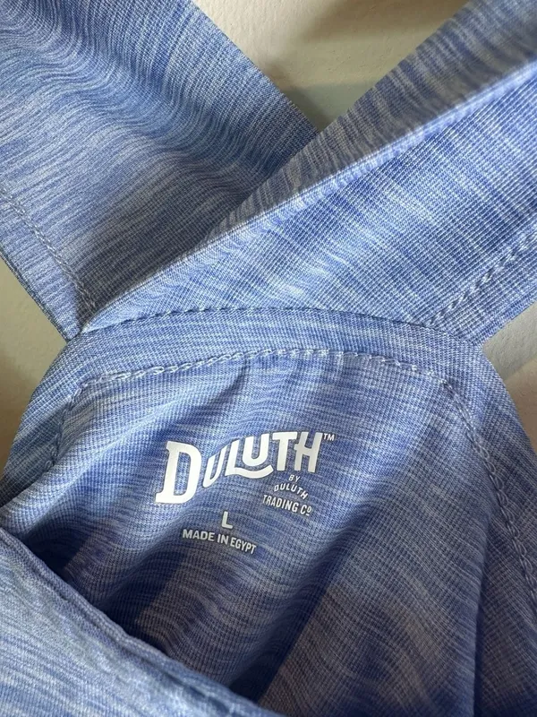 Duluth Trading Co Cross Back Tank Top Size L Blue Heather Activewear - Image 2