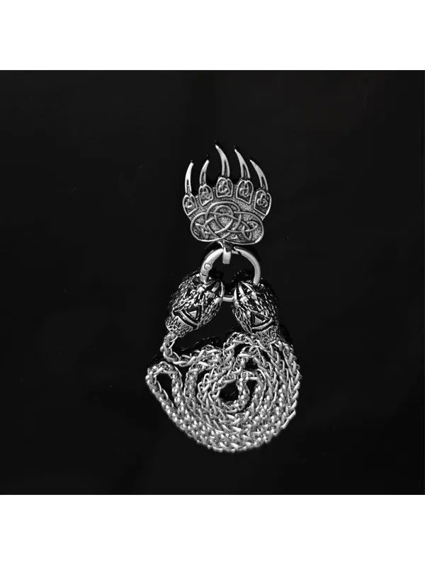 Viking Bear Claw Pendant Necklace Retro 24 inches - Image 3