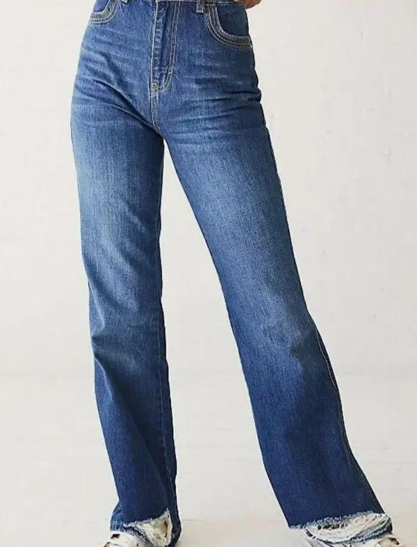 Free People Destroyed field Flare Jeans - Image 3