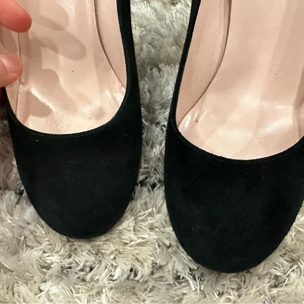 Kate Spade New York Suede Round Toe Pumps in Black - Image 8