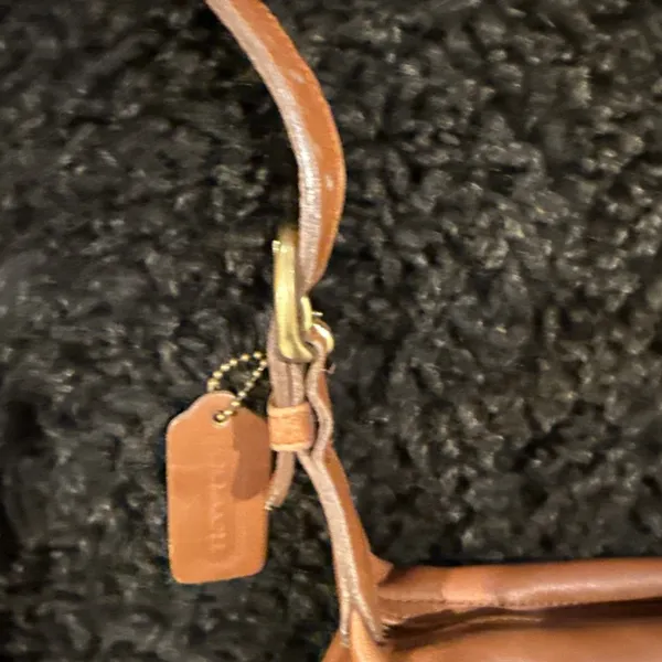 Vintage COACH 4148 Brown Leather Original SoHo Mini Bucket Shoulder Bag USA NICE - Image 4