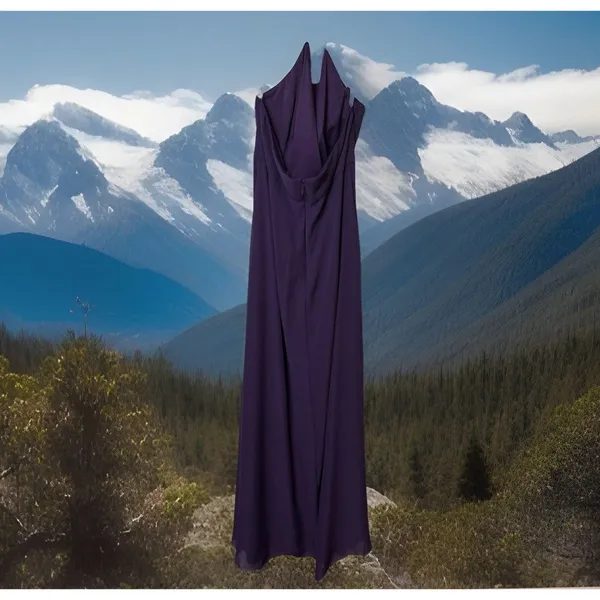 Gianni Bini Chic Purple Charlotte Chiffon Maxi Dress Sz14 Wedding Party‎ Boho Sweet Cute - Image 3