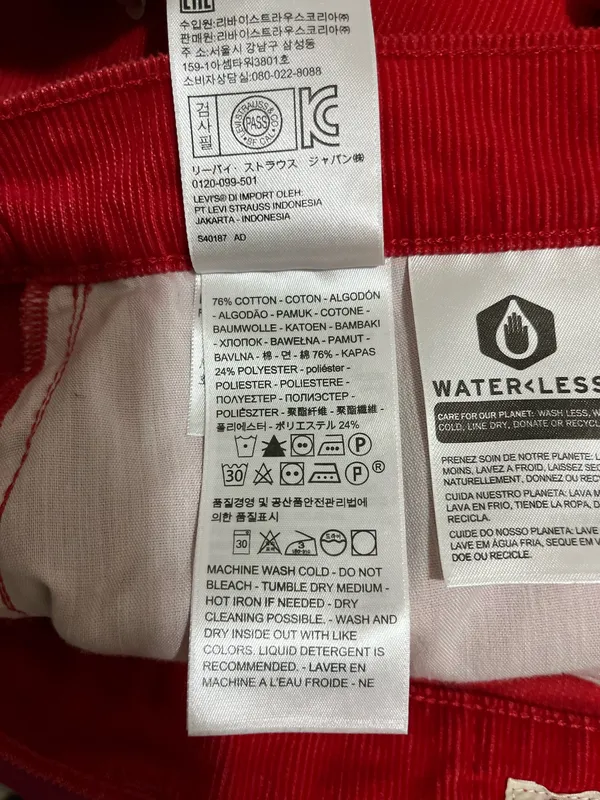 Levi’s Corduroy Mini Skirt Sz 27 Red - Image 7